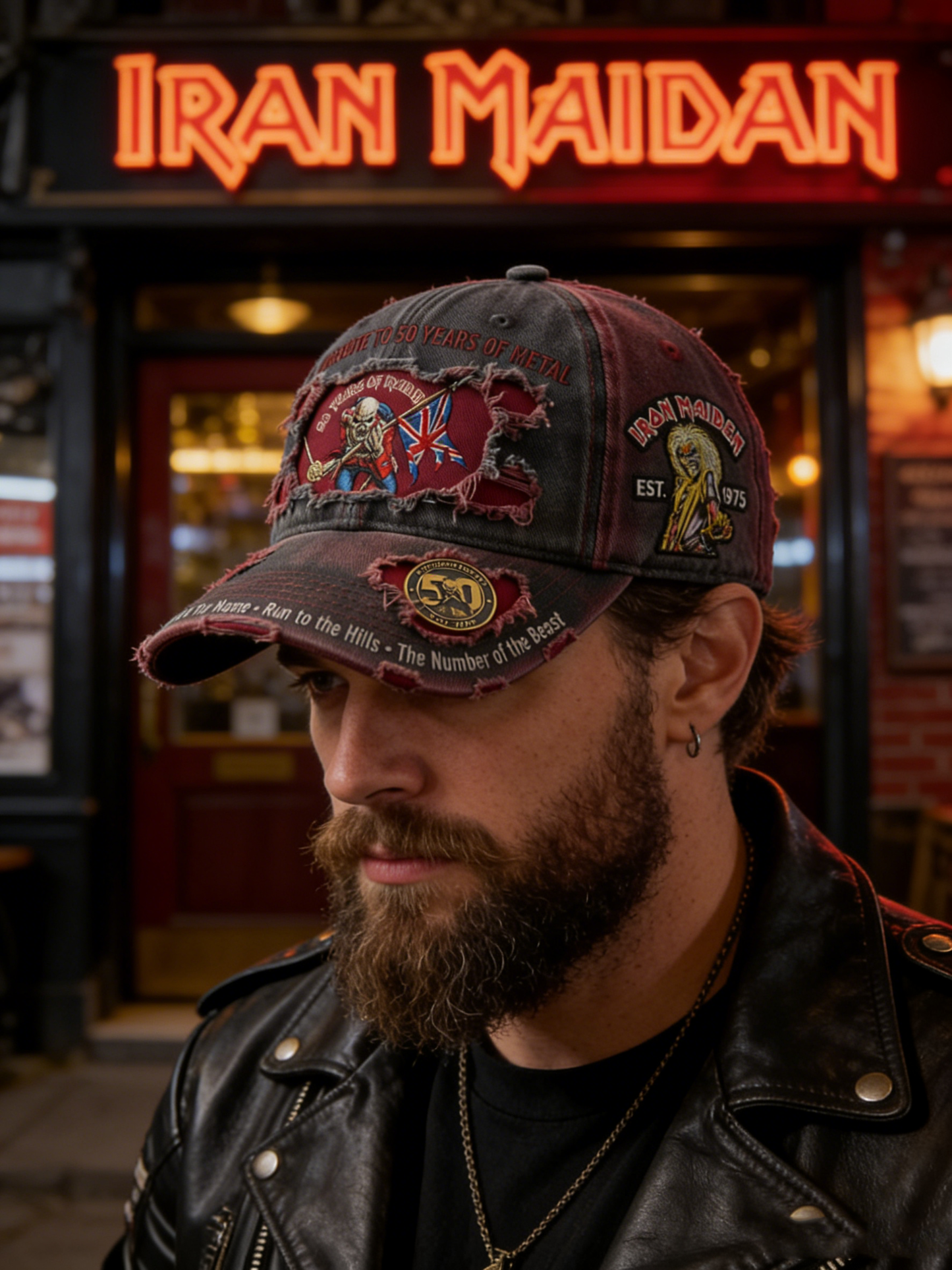 đLast Day 60% OFF-Iron Maiden 50th Anniversary Tribute Cap