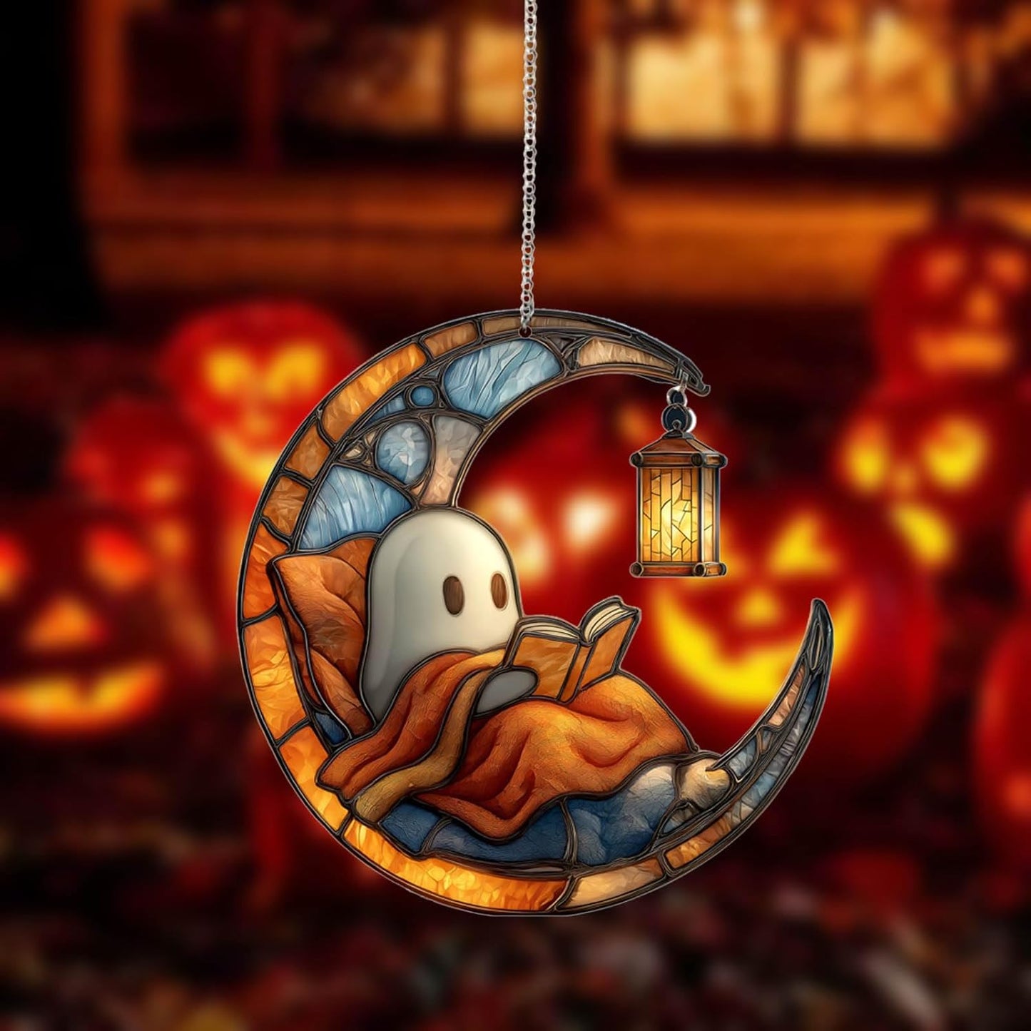 Glowy Ghost – Cute Halloween Suncatcher