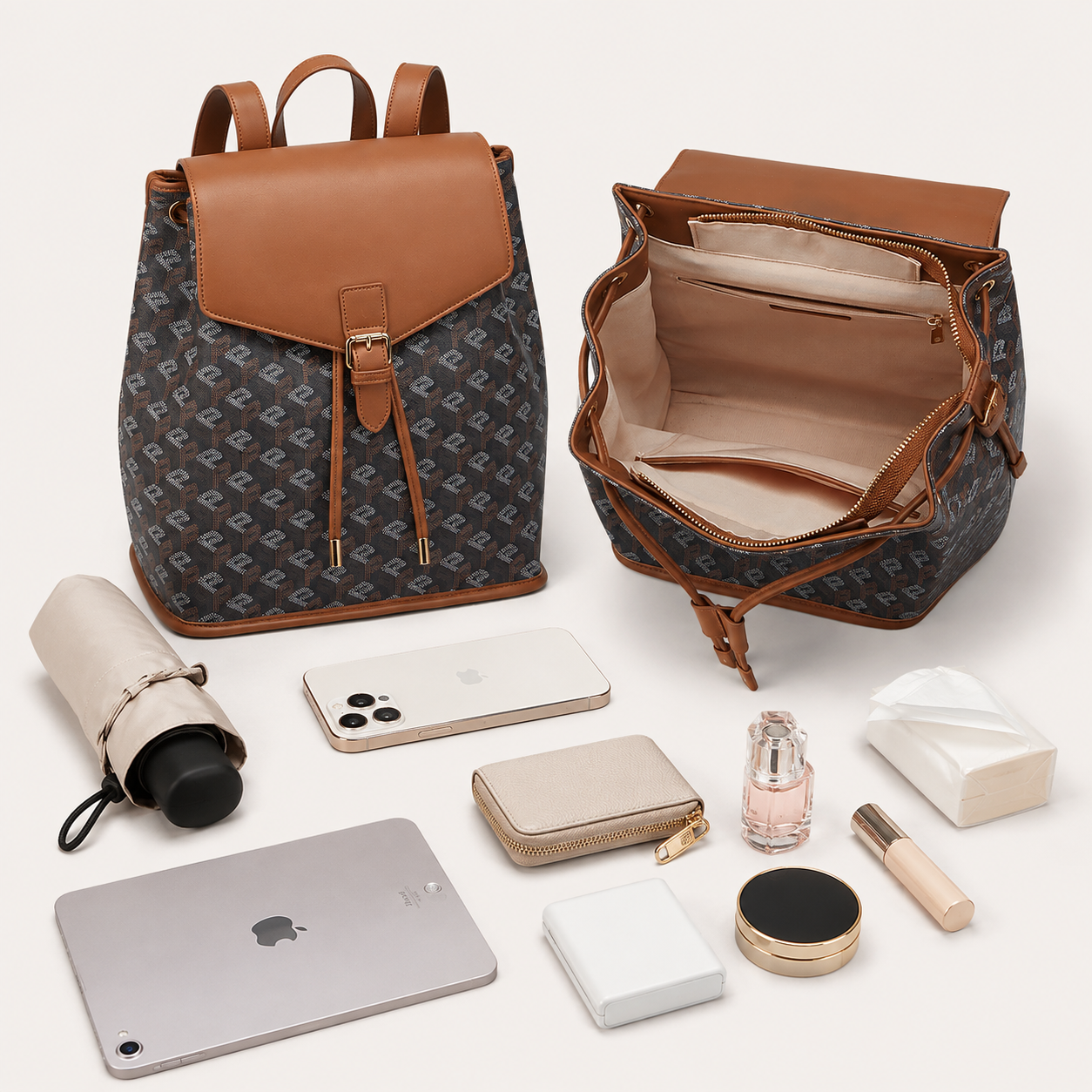 Chic Women’s Patterned Backpack – Lightweight Travel & Everyday Shoulder Bag