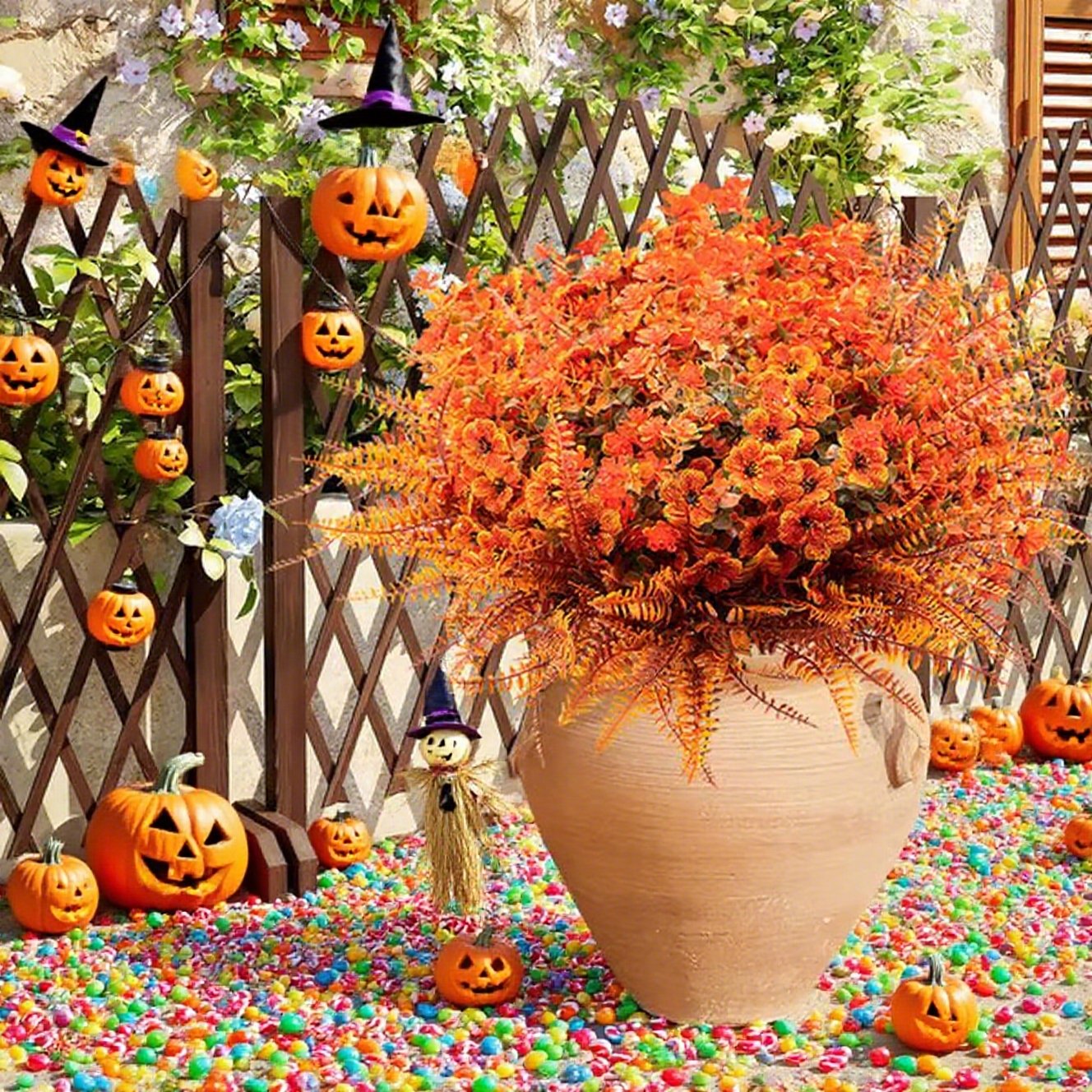 🔥🎃Halloween Discount🎃Realistic Fall Fake Flowers  UV Resistant