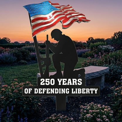 🥇  250 Years of Defending Liberty Metal Garden Stake