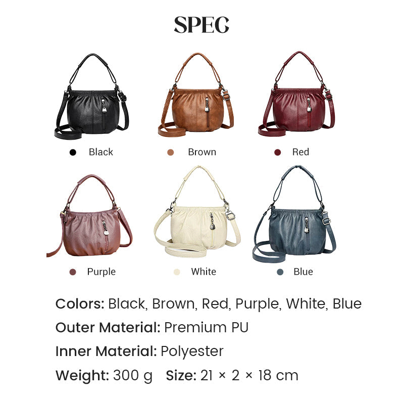 🔥Women's Retro Pleated Bucket Shoulder Bag
