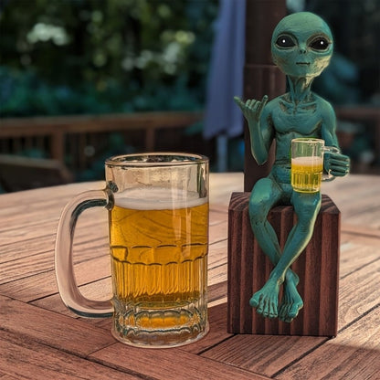 Alien Design Beer Drinking Statue
