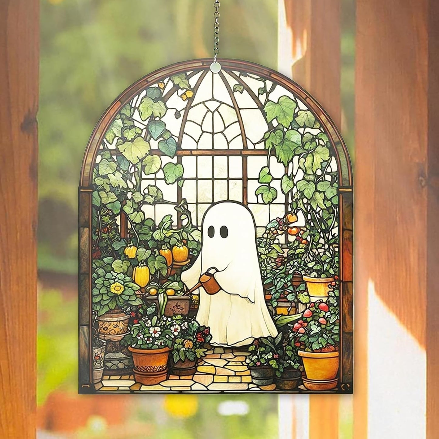 Glowy Ghost – Cute Halloween Suncatcher