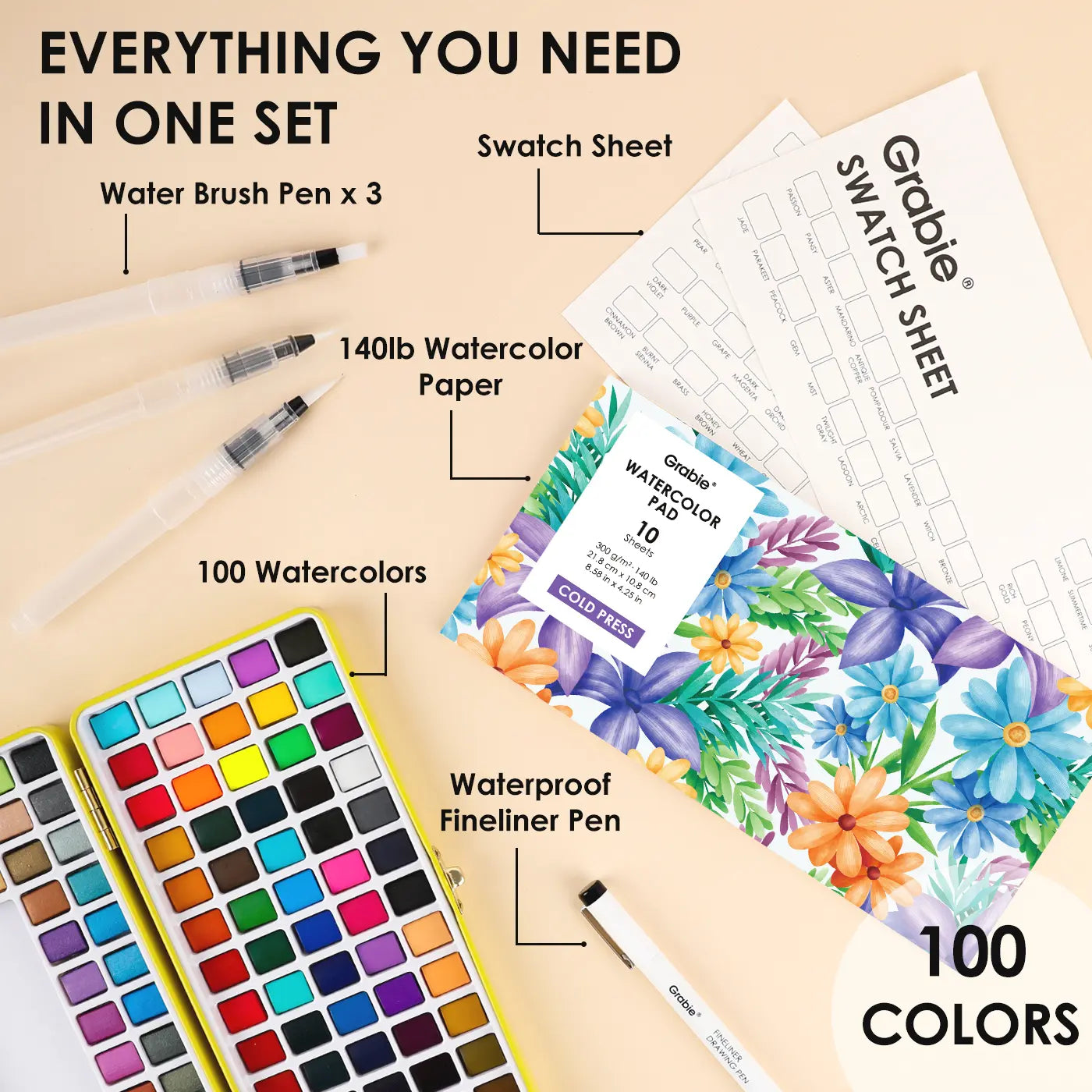 All-In-One Premium Watercolor Set, portable art, supplies, DealsForYouDays